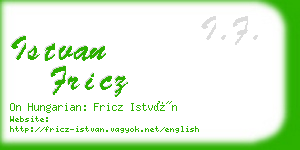 istvan fricz business card